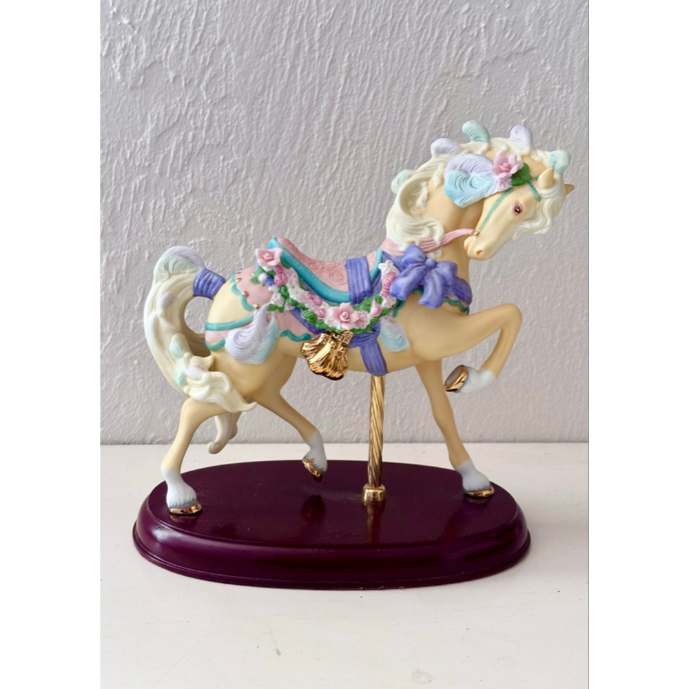 Lenox Carousel Horse Decor One Size Beige Purple 1989 Vintage Collectible